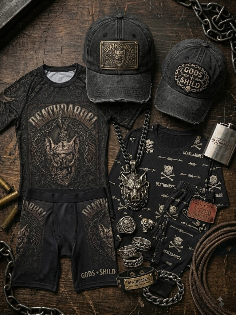 The Full Kit — design mockup, not a photograph of a finished item